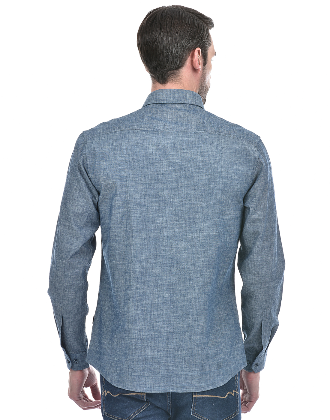 Numero Uno Men Solid Light Blue Shirt